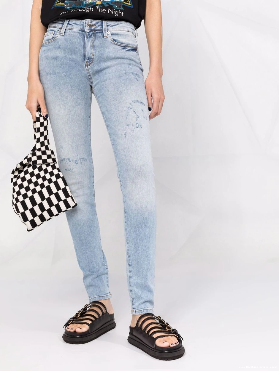 Affordable jeans Love Women distressed-effect Moschino skinny 0404